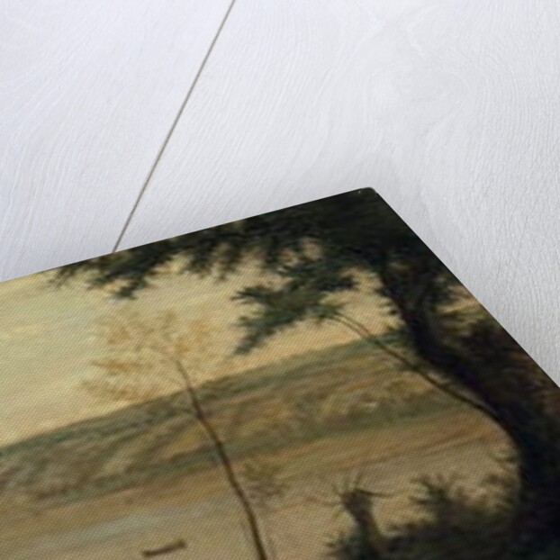 A traveller resting in the grounds of Broke Hall, Suffolk by Charles Catton