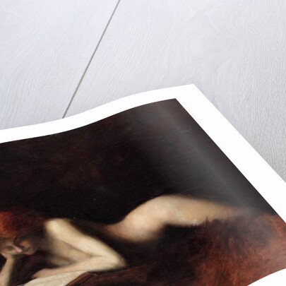 Reclining nude woman reading a book, c.1880-90 by Jean-Jacques Henner