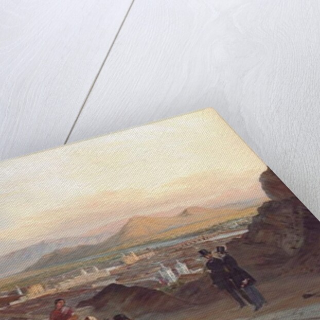 Santiago de Chile from the Hill of Santa Lucia looking to the west, 1841 by Johann Moritz Rugendas