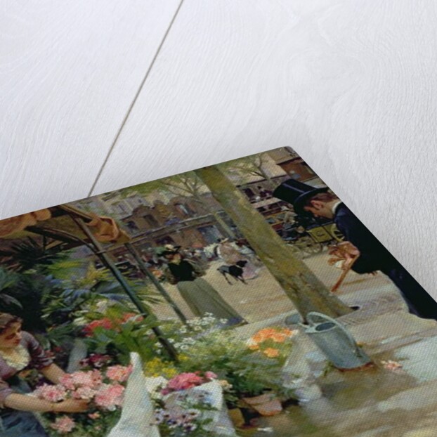 Flower Market in Paris, 1891 by Louis de Schryver