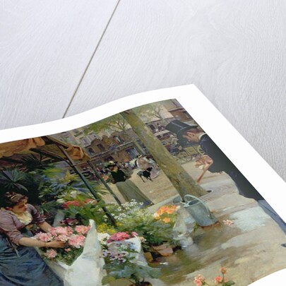 Flower Market in Paris, 1891 by Louis de Schryver