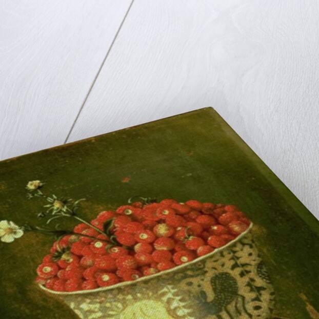 Wild Strawberries in a Chinese Wanli Kraak porcelain bowl, 1704 by Adrian Coorte