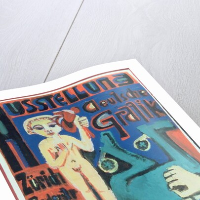 Austellung, Deutsche Grafik im Kunstsalon Wolfsberg, c.1921 by Ernst Ludwig Kirchner