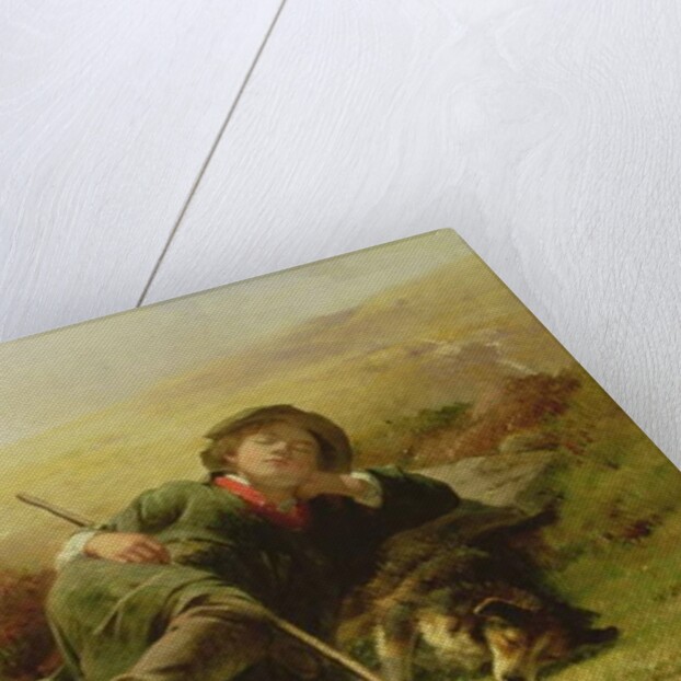 A Shepherd Boy and His Sheep Dog Neglecting Their Duty, 1851 by James John Hill