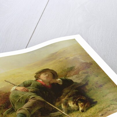 A Shepherd Boy and His Sheep Dog Neglecting Their Duty, 1851 by James John Hill
