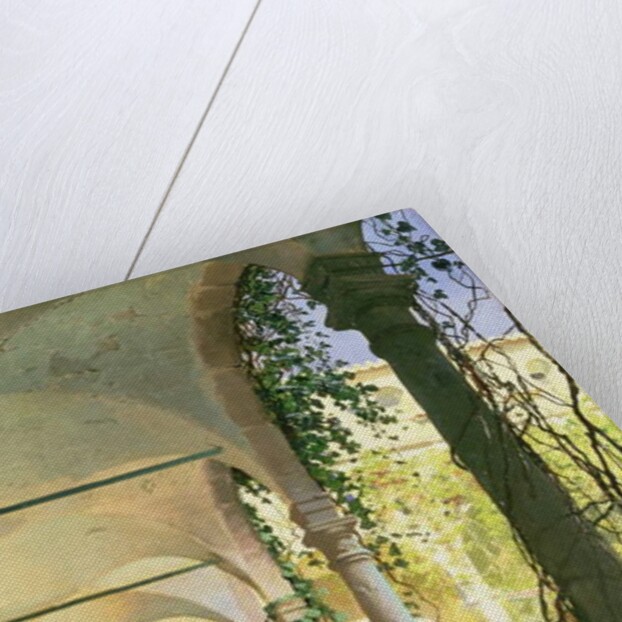 In the Cloisters of Santa Maria Jesus Monastery, in Taormina, 1885 by Peder Monsted