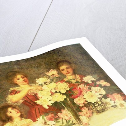 Arranging the Peonies, 1902 by George Carline