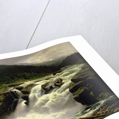 Norwegian Waterfall, at Lofor in Valders, 1905 by Karl Paul Themistocles von Eckenbrecher