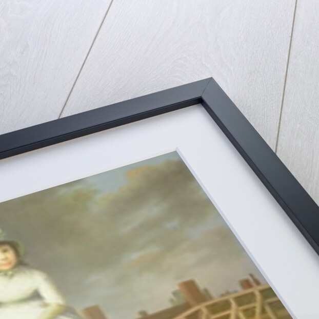 Two Children Seated On A Black Pony by Nathan Theodore Fielding