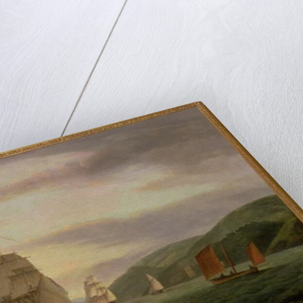 A Frigate, A Lugger And Merchant Ship In Dartmouth Harbour, 1808 by Thomas Luny