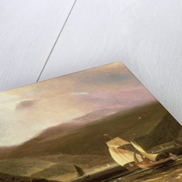 View of Arran, With Sailing Vessels In A Squall, 1814 by William Daniell