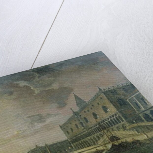 Moonlit View Of The Bacino Di San Marco, Venice, With The Doge's Palace by Henry Pether