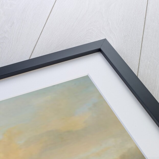 Fishing vessels at sunset by Cornelius Springer