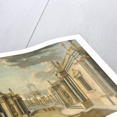 Architectural fantasy with the Daughters of Minyas from Ovid's 'Metamorphoses' by Giuseppe Antonio Landi