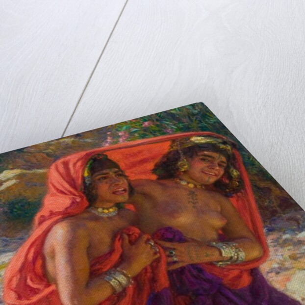 The Frightened Bathers; La Fuite des Baigneuses by Alphonse Etienne Dinet