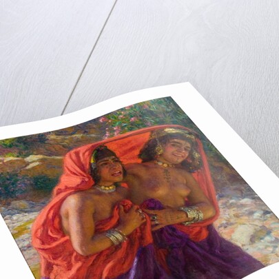 The Frightened Bathers; La Fuite des Baigneuses by Alphonse Etienne Dinet