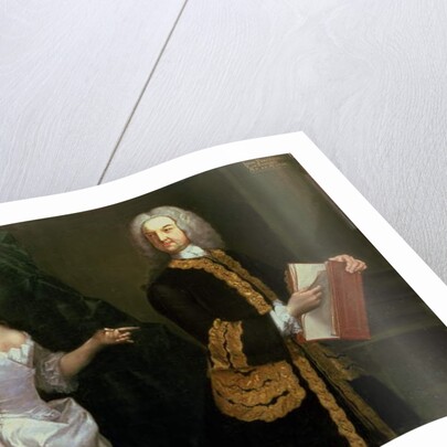 A Group Portrait of John Perceval, 1st Earl of Egmont and his Wife Catherine by J. Alberry