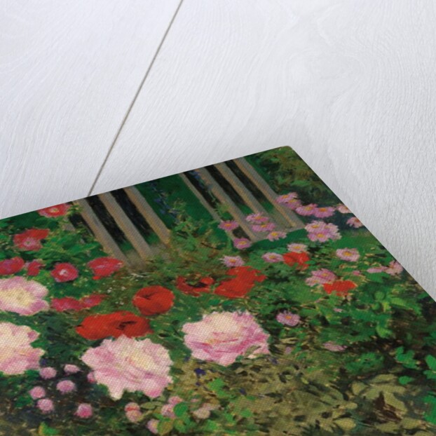 Flowers and Garden Fence; Bluhende Blumen am Gartenzaun by Koloman Moser