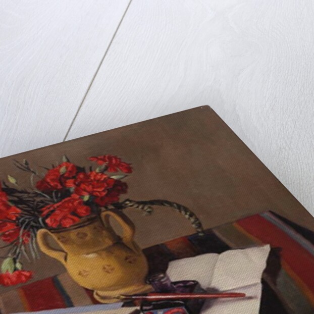 Carnations and Account Books, 1925 by Felix Edouard Vallotton