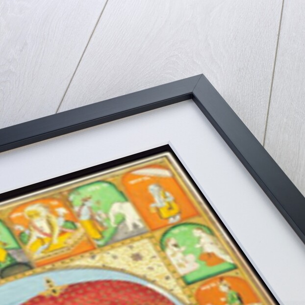 Rama and Sita Enthroned, worshipped by Shiva, Hanuman and others, 1800-20 by Indian School