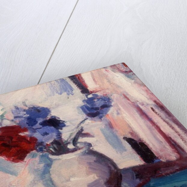 Mixed Carnations and Cornflowers in a Pottery Vase, c.1931 by Samuel John Peploe