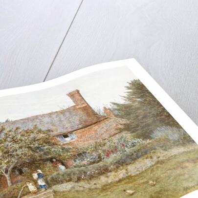 A Surrey Cottage with a Mother and her Children by Helen Allingham