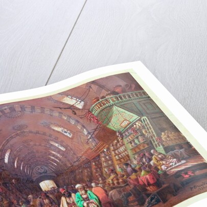 A Bazaar in Constantinople, 1873 by Jean Brindesi