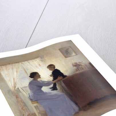 A Mother and Child in an Interior, 1898 by Peter Vilhelm Ilsted