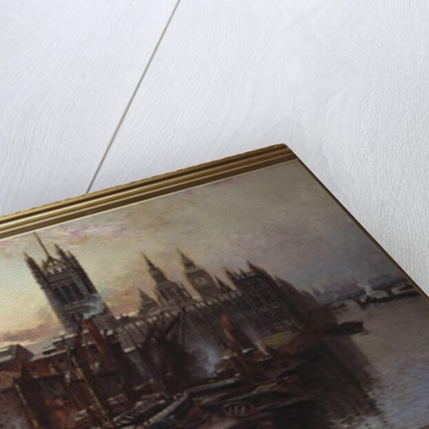 A View of the Houses of Parliament from the River Thames, London by Thomas Greenhalgh