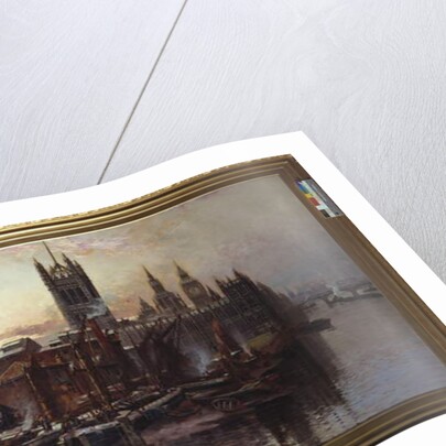 A View of the Houses of Parliament from the River Thames, London by Thomas Greenhalgh