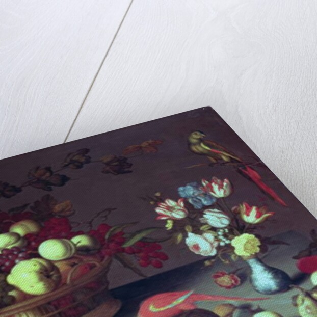 A Basket of Grapes and other Fruit by Balthasar van der Ast