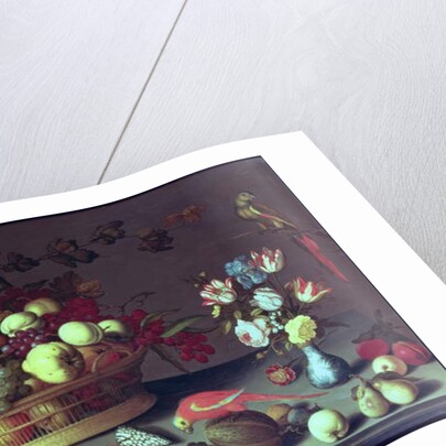 A Basket of Grapes and other Fruit by Balthasar van der Ast