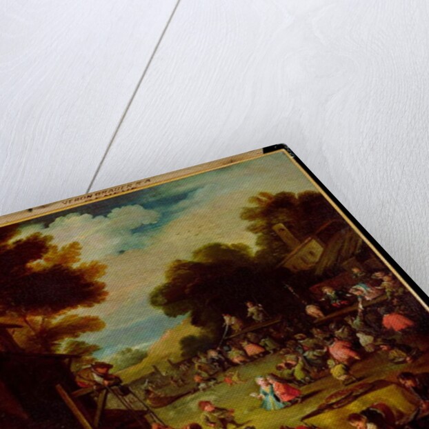 Pygmies at a Fair, Drawing Water from a Well in the Foreground and Watching Theatrical Performances Beyond by Faustino Bocchi or Boccasi