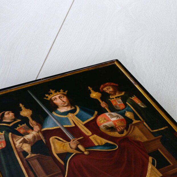 Saint Ferdinand Enthroned with Two Courtiers by Juan de Juanes