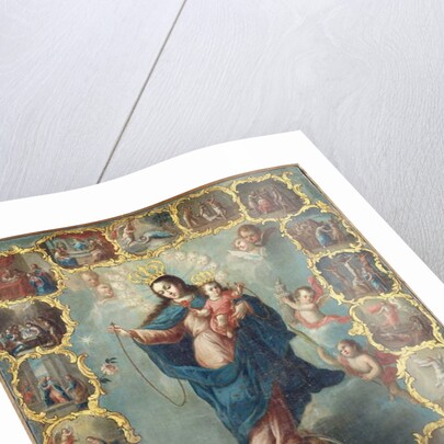The Immaculate Conception with the Fifteen Mysteries of the Rosary by Miguel Cabrera