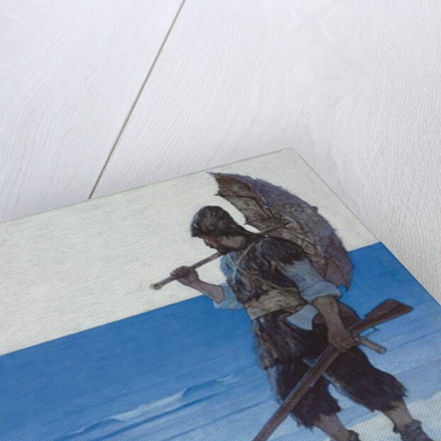 Robinson Crusoe: Endpaper, 1920 by Newell Convers Wyeth