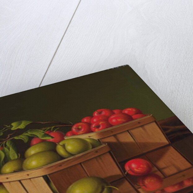 Still Life with Basket of Plums by Levi Wells Prentice