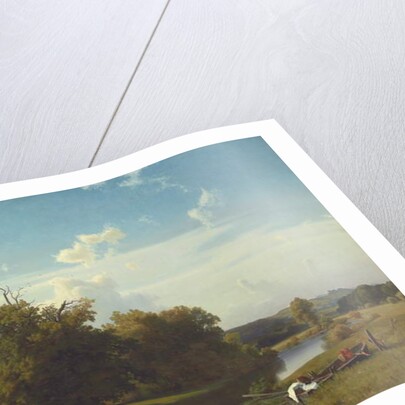 A River Landscape, Westphalia, 1855 by Albert Bierstadt