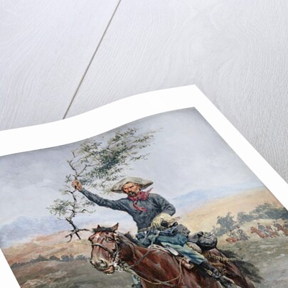 The Flag of Truce in the Indian War, 1886 by Frederic Remington