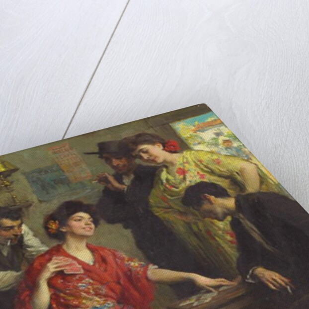 The Card Players, 1905 by Francis Luis Mora