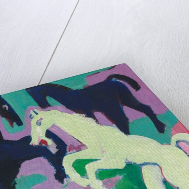 Three Horses; Drei Pferde, c.1923 by Ernst Ludwig Kirchner
