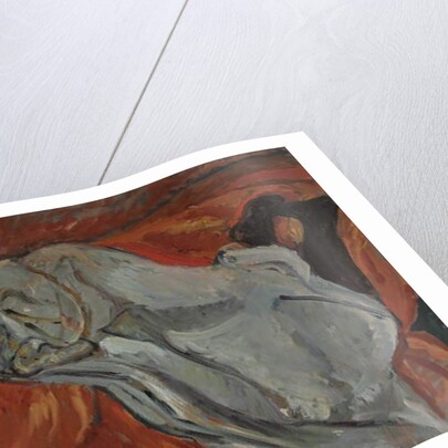 Woman Lying on a Red Couch; Femme couchee sur un Divan Rouge, c.1916 by Chaim Soutine