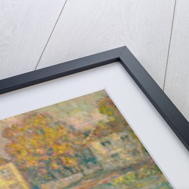 Houses by the River at Sunset, Moret; Maisons sur la riviere au soleil couchant, Moret, 1918 by Henri Eugene Augustin Le Sidaner