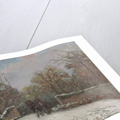 Entering the Forest of Marly,; Entree de la foret de Marly, effet de neige, c.1870 by Camille Pissarro
