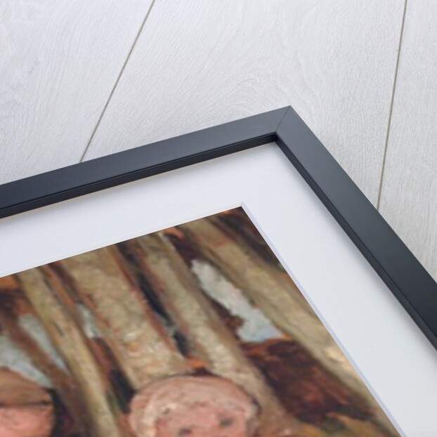 Two Seated Girls Before Birch Trunks; Zwei sitzende Madchen vor Birkenstammen, 1904 by Paula Modersohn-Becker