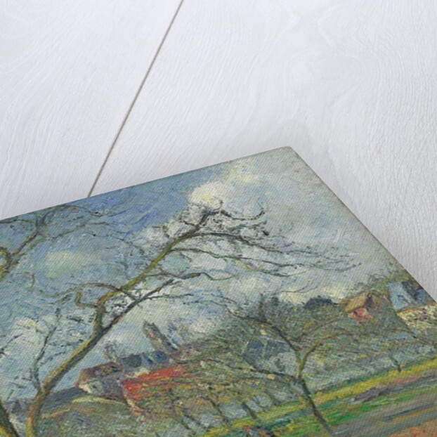 Orchard at Saint-Ouen-l'Aumone in Winter; Verger a Saint-Ouen-l'Aumone en hiver, 1877 by Camille Pissarro