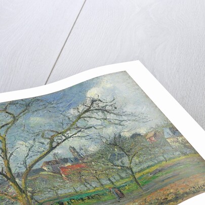 Orchard at Saint-Ouen-l'Aumone in Winter; Verger a Saint-Ouen-l'Aumone en hiver, 1877 by Camille Pissarro