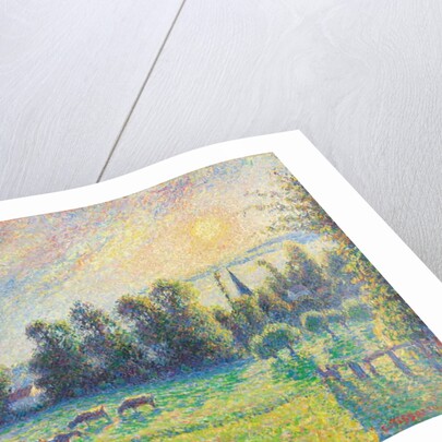 Pasture, Sunset, Eragny by Camille Pissarro