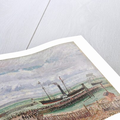 Entrance to the Port of Le Havre and the West Breakwaters, Luminous Grey Weather by Camille Pissarro