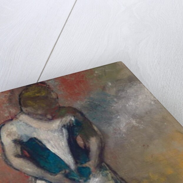 Standing Woman Seen from the Front, Clasping her Corset by Edgar Degas